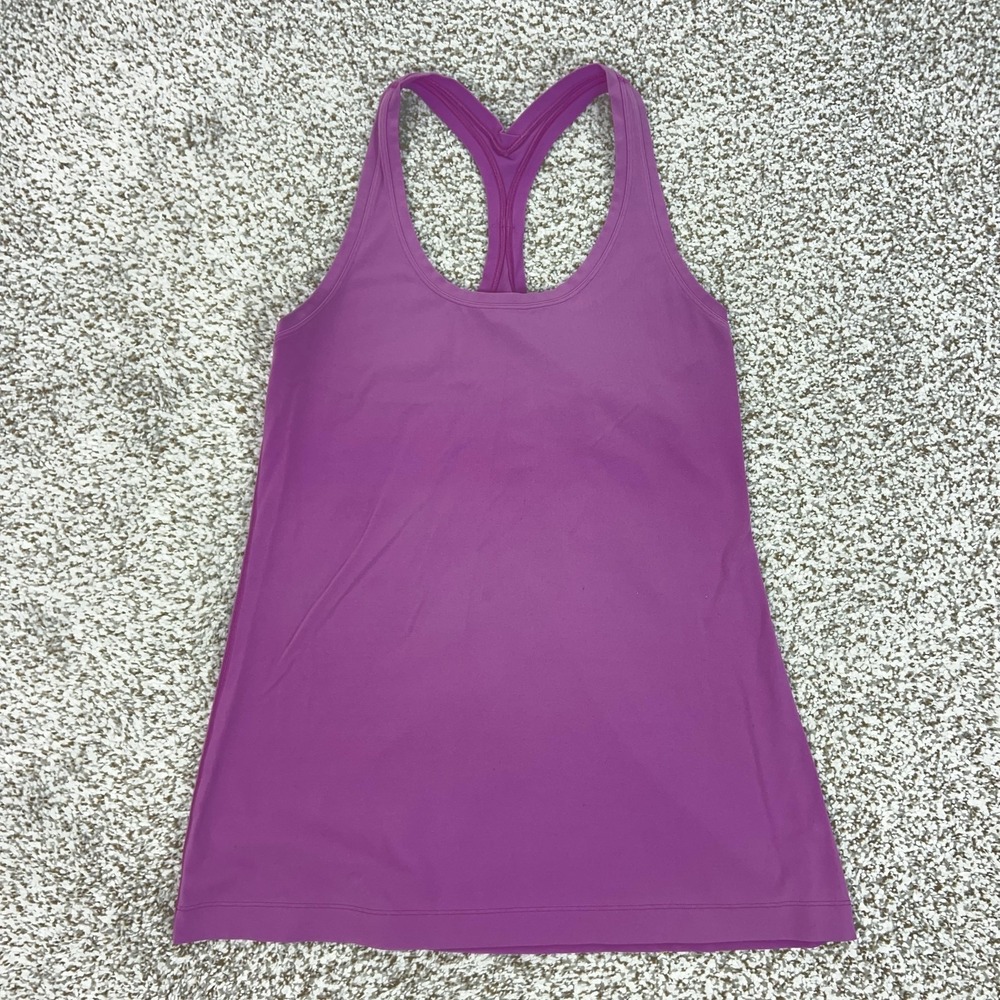 Lululemon Tank Top Womens Small Purple Racerback Yoga Gym Workout Sports‎ Logo